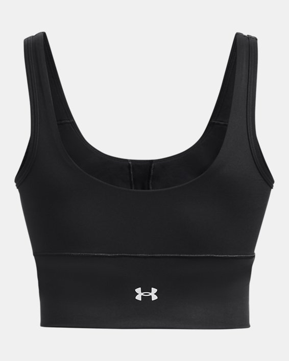 Women's UA Meridian Fitted Crop Tank in Black image number 7